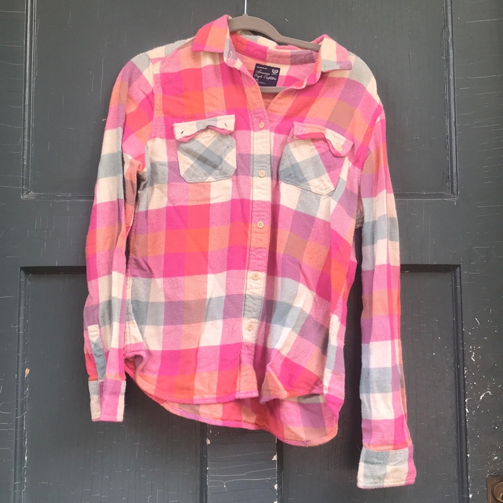 American Eagle flannel size L